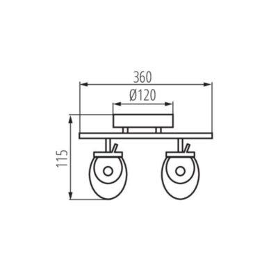 Kanlux 24441 ЛЕД Аплик за таван SILMA 2x6W 3000K 12W IP20 220V