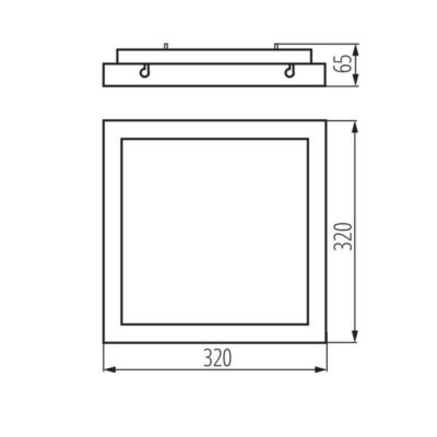 Kanlux 24647 ЛЕД Плафон TYBIA LED 220V 25W 4000K IP20