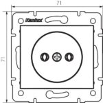 Kanlux 24729 Единичен електрически контакт DOMO