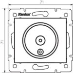 Kanlux 24742 Антенно междинно гнездо от тип TV DOMO