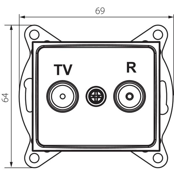 Kanlux 24745 Междинно гнездо R-TV DOMO