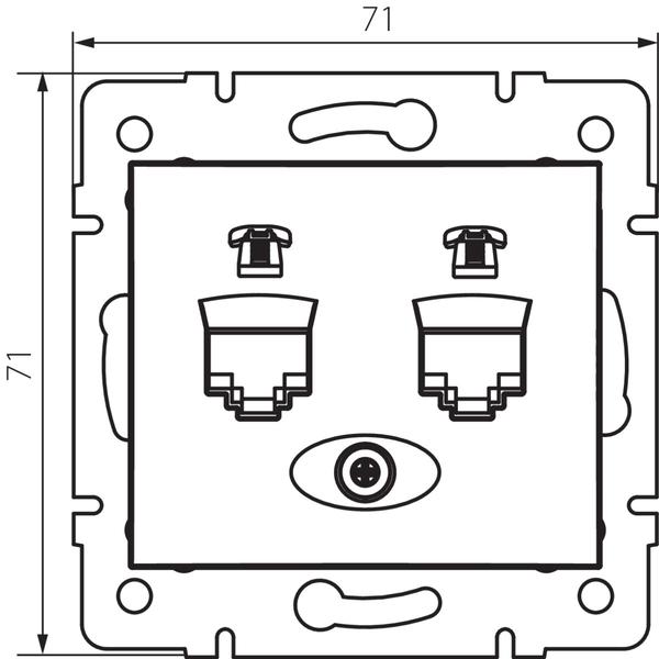 Kanlux 24752 Двойна независима телефонна розетка (2xRJ11) DOMO