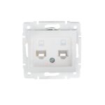 Kanlux 24755 Независимо двойно компютърно гнездо (2x RJ45Cat 5e Jack) DOMO