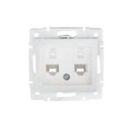 Kanlux 24756 Независимо двойно компютърно гнездо (2x RJ45Cat 6 Jack) DOMO