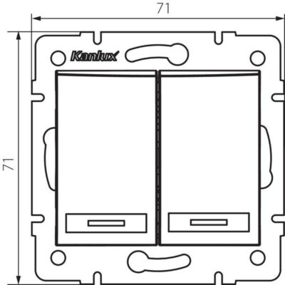 Kanlux 24775 Двоен електрически ключ LED DOMO