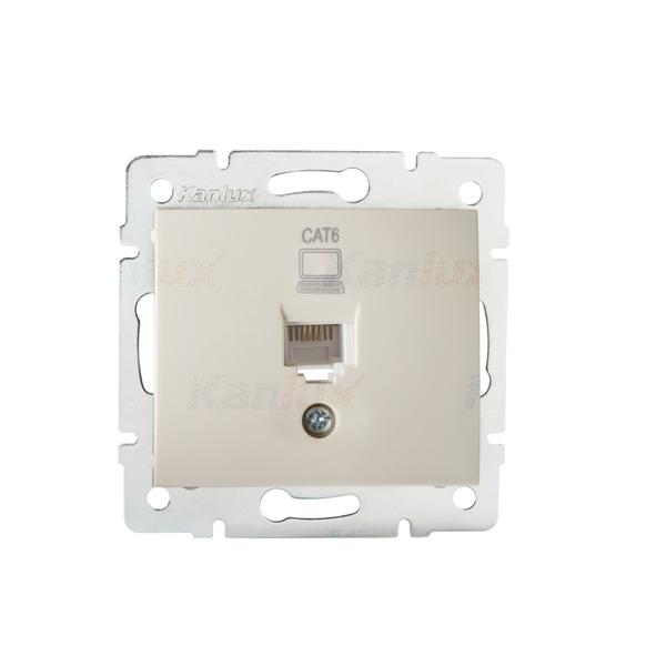 Kanlux 24813 Единично компютърно гнездо (RJ45Cat 6 Jack) DOMO