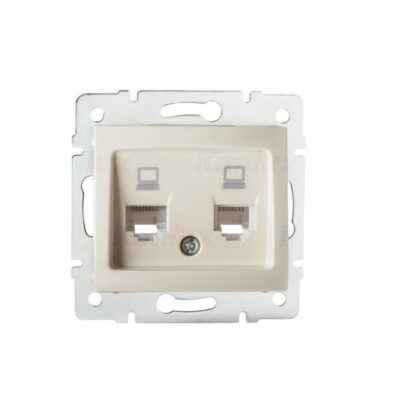 Kanlux 24814 Независимо двойно компютърно гнездо (2x RJ45Cat 5e Jack) DOMO