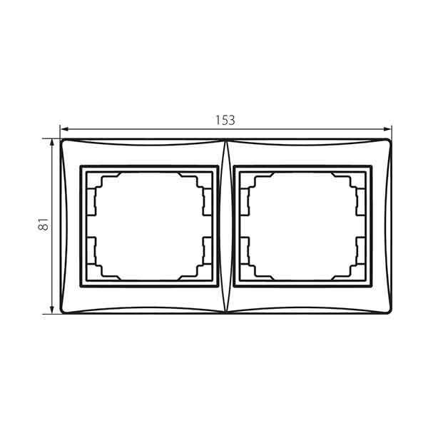Kanlux 24822 Двойна хоризонтална рамка DOMO