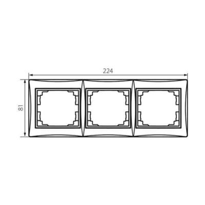 Kanlux 24823 Тройна хоризонтална рамка DOMO