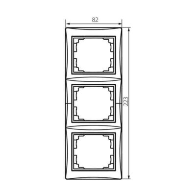 Kanlux 24827 Тройна вертикална рамка DOMO