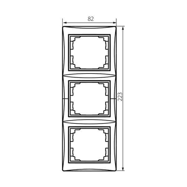 Kanlux 24827 Тройна вертикална рамка DOMO