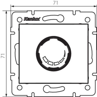 Kanlux 24846 Димер - въртящ механизъм 500W с филтър DOMO 220V IP20