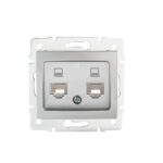 Kanlux 24873 Независимо двойно компютърно гнездо (2x RJ45Cat 5e Jack) DOMO