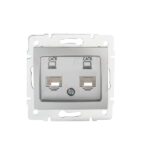 Kanlux 24874 Независимо двойно компютърно гнездо (2x RJ45Cat 6 Jack) DOMO