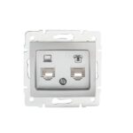 Kanlux 24875 Компютърно-телефонно гнездо (RJ45 Cat 5e+RJ11) DOMO