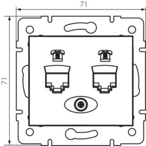 Kanlux 24929 Двойна независима телефонна розетка (2xRJ11) DOMO