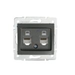 Kanlux 24932 Независимо двойно компютърно гнездо (2x RJ45Cat 5e Jack) DOMO