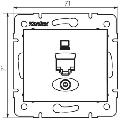 Kanlux 24990 Единично компютърно гнездо (RJ45Cat 6 Jack) DOMO