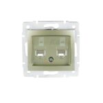 Kanlux 25051 Независимо двойно компютърно гнездо (2x RJ45Cat 6 Jack) DOMO