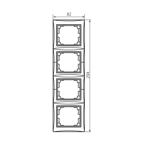 Kanlux 25064 Четворна вертикална рамка DOMO