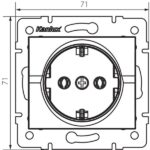 Kanlux 25085 Единичен захранващ контакт Schuko LOGI