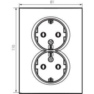 Kanlux 25095 Двоен електрически контакт Schuko. комплект LOGI