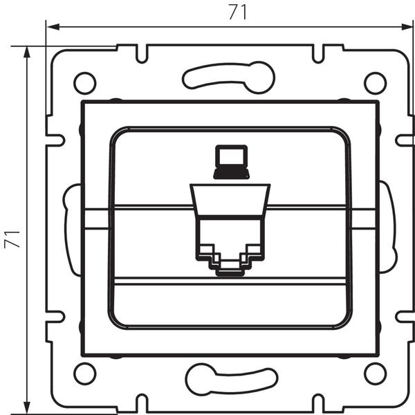 Kanlux 25108 Единично компютърно гнездо (RJ45Cat 5e Jack) LOGI