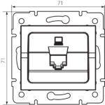 Kanlux 25109 Единично компютърно гнездо (RJ45Cat 6 Jack) LOGI