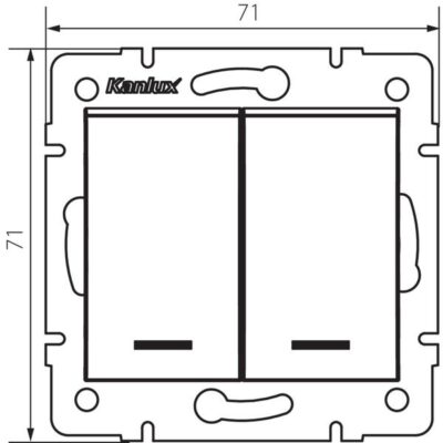 Kanlux 25130 Двоен електрически ключ LED LOGI