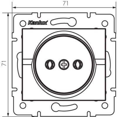 Kanlux 25144 Единичен електрически контакт LOGI