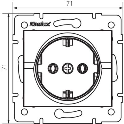 Kanlux 25145 Единичен захранващ контакт Schuko LOGI