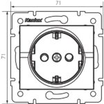 Kanlux 25148 Единичен захранващ контакт Schuko със защита на контактите LOGI