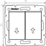 Kanlux 25158 Електрически превключвател Щора LOGI