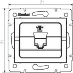 Kanlux 25165 Единична телефонна розетка (RJ11) LOGI