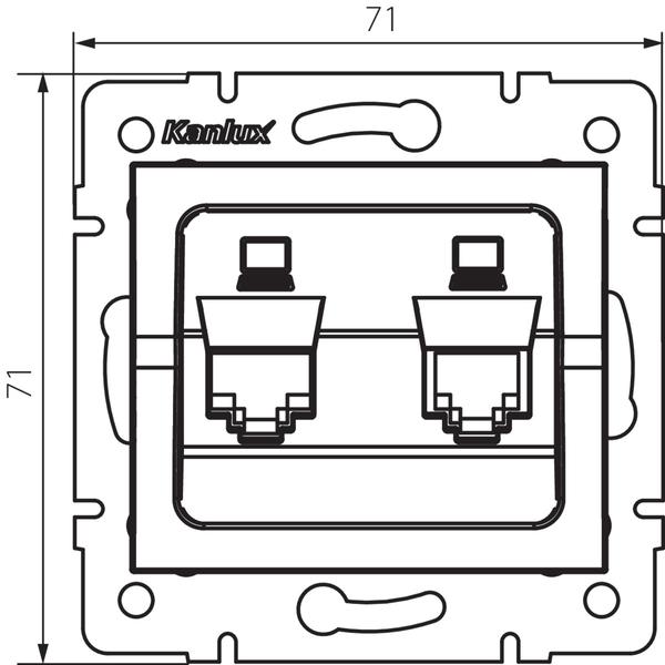 Kanlux 25170 Независимо двойно компютърно гнездо (2x RJ45Cat 6 Jack) LOGI