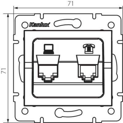 Kanlux 25172 Компютърно-телефонно гнездо (RJ45 Cat 6+RJ11) LOGI