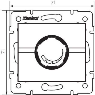 Kanlux 25201 Димер - въртящ механизъм 500W с филтър LOGI 220V IP20