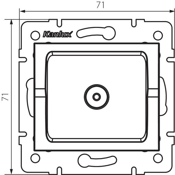 Kanlux 25216 Антенно крайно гнездо от тип TV LOGI