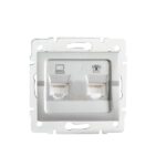 Kanlux 25230 Компютърно-телефонно гнездо (RJ45 Cat 5e+RJ11) LOGI