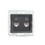 Kanlux 25287 Независимо двойно компютърно гнездо (2x RJ45Cat 5e Jack) LOGI