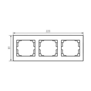 Kanlux 25296 Тройна хоризонтална рамка LOGI