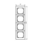 Kanlux 25301 Четворна вертикална рамка LOGI