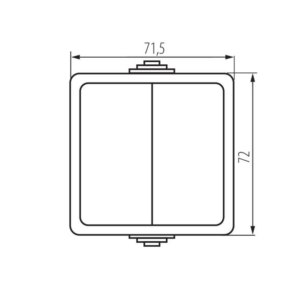 Kanlux 25352 Двуполюсен ключ TEKNO