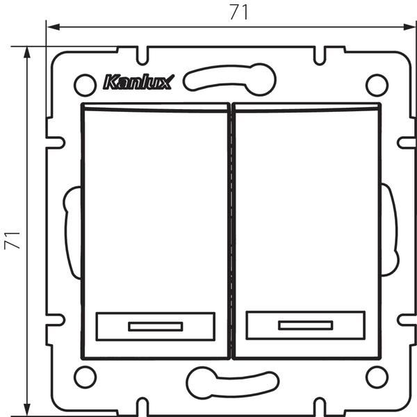 Kanlux 25367 Двоен електрически ключ LED DOMO