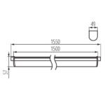 Kanlux 25495 Линейно Осветително тяло NOME N 4000K 48W IP65 220V