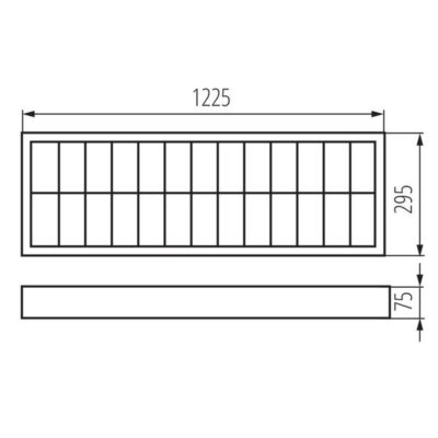 Kanlux 25712 Растерно осветително тяло за външен монтаж NOTUS G13 220V 2 x 36W IP20