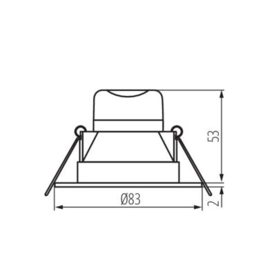 Kanlux 25782 ЛЕД Луна Панел За Вграждане IP44 IVIAN 220V 4.5W 4000K