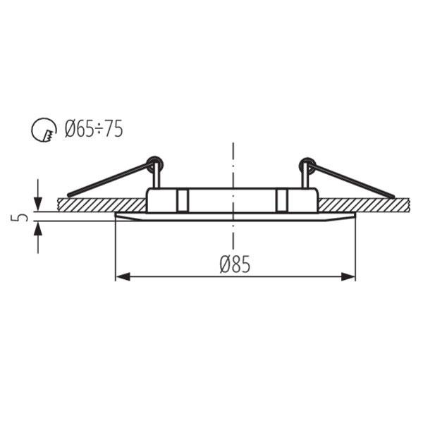 Kanlux 2580 OPRAWA HALOGEN. LUTO Gx5.3 12V IP20