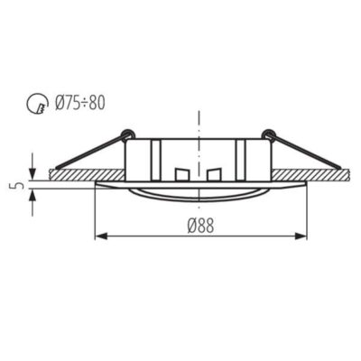 Kanlux 2594 Точково таванно осветително тяло LUTO Gx5.3 12V IP20