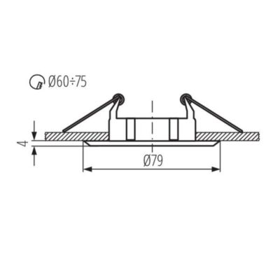 Kanlux 25995 Точково таванно осветително тяло VIDI Gx5.3 12V IP20